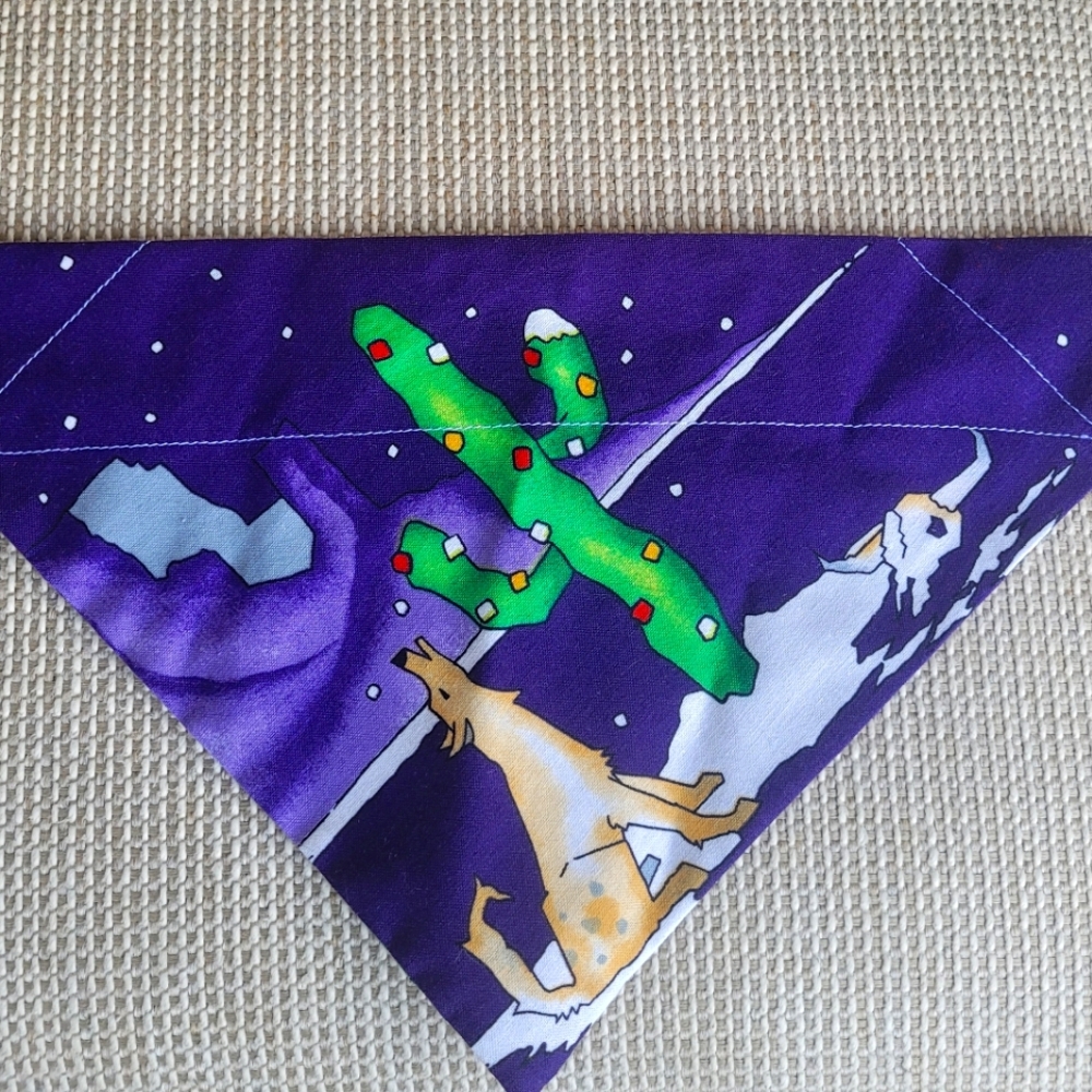 Purple Dog Or Cat Bandana with Fun Animal Print
